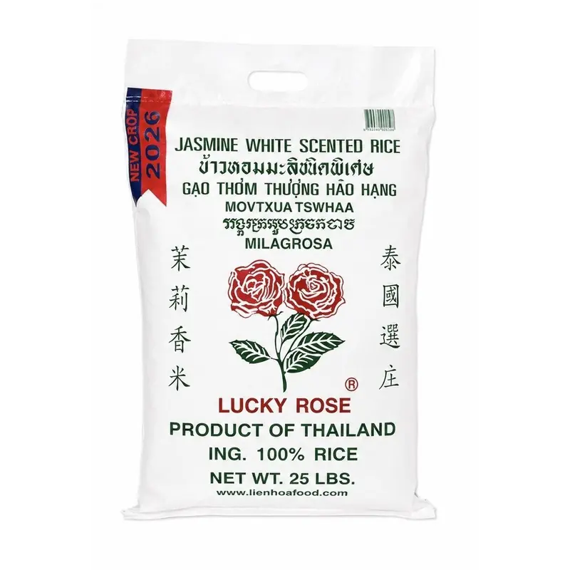 2026 Jasmine Rice 25lb · Lucky Rose | Rice & Grains | Dong An Market